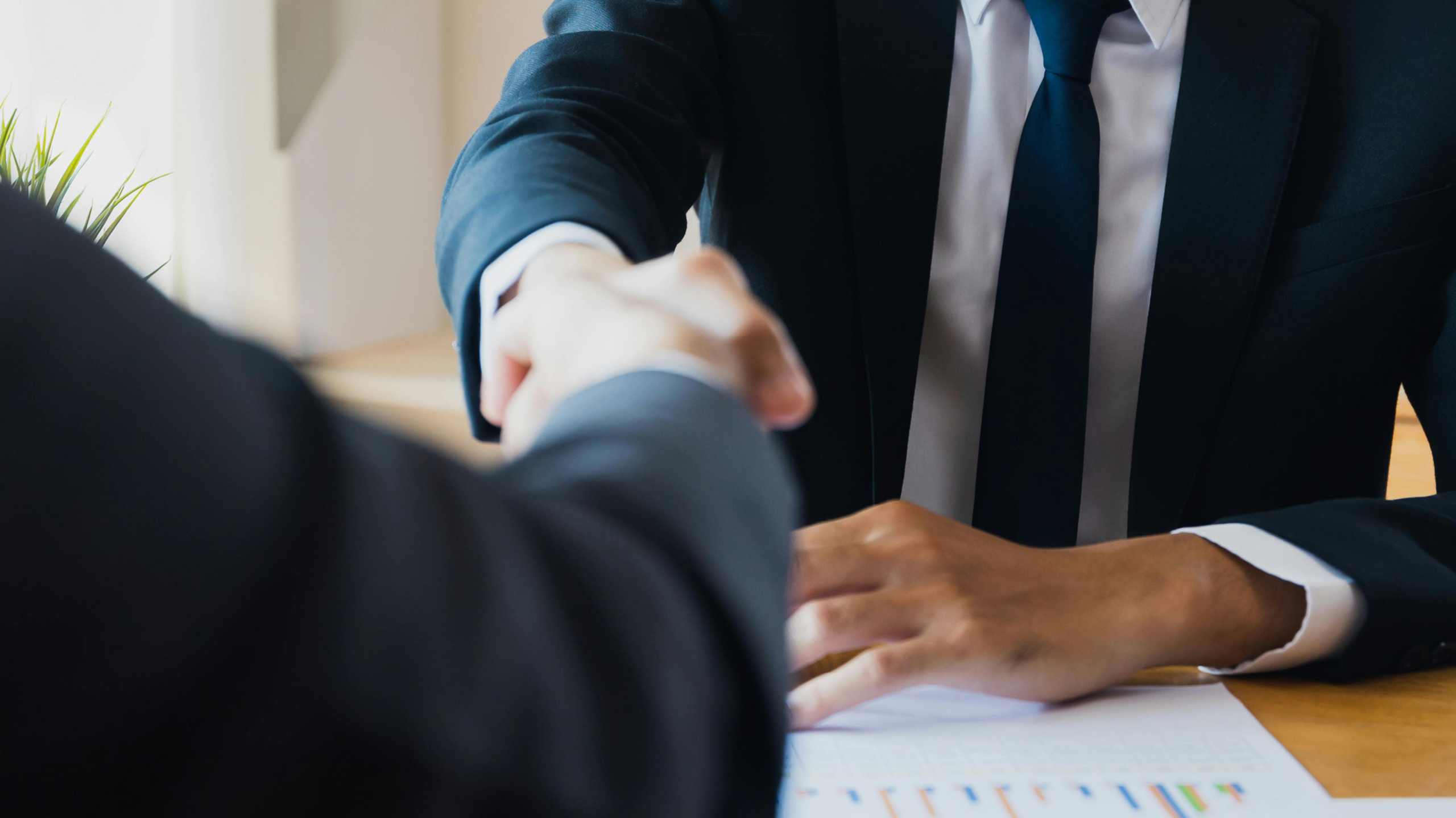 Two men shaking ahands