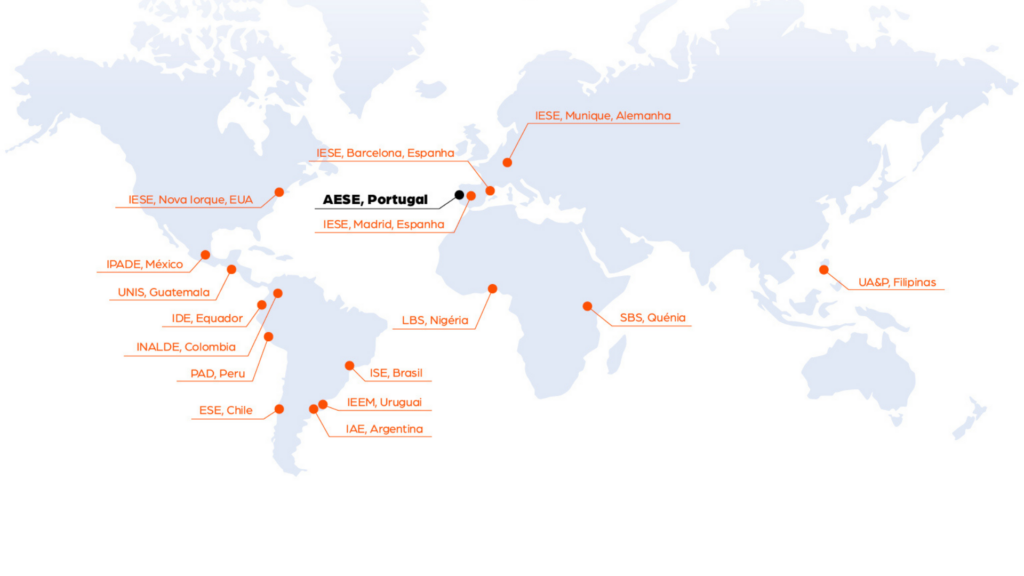 Mapa escolas associadas
